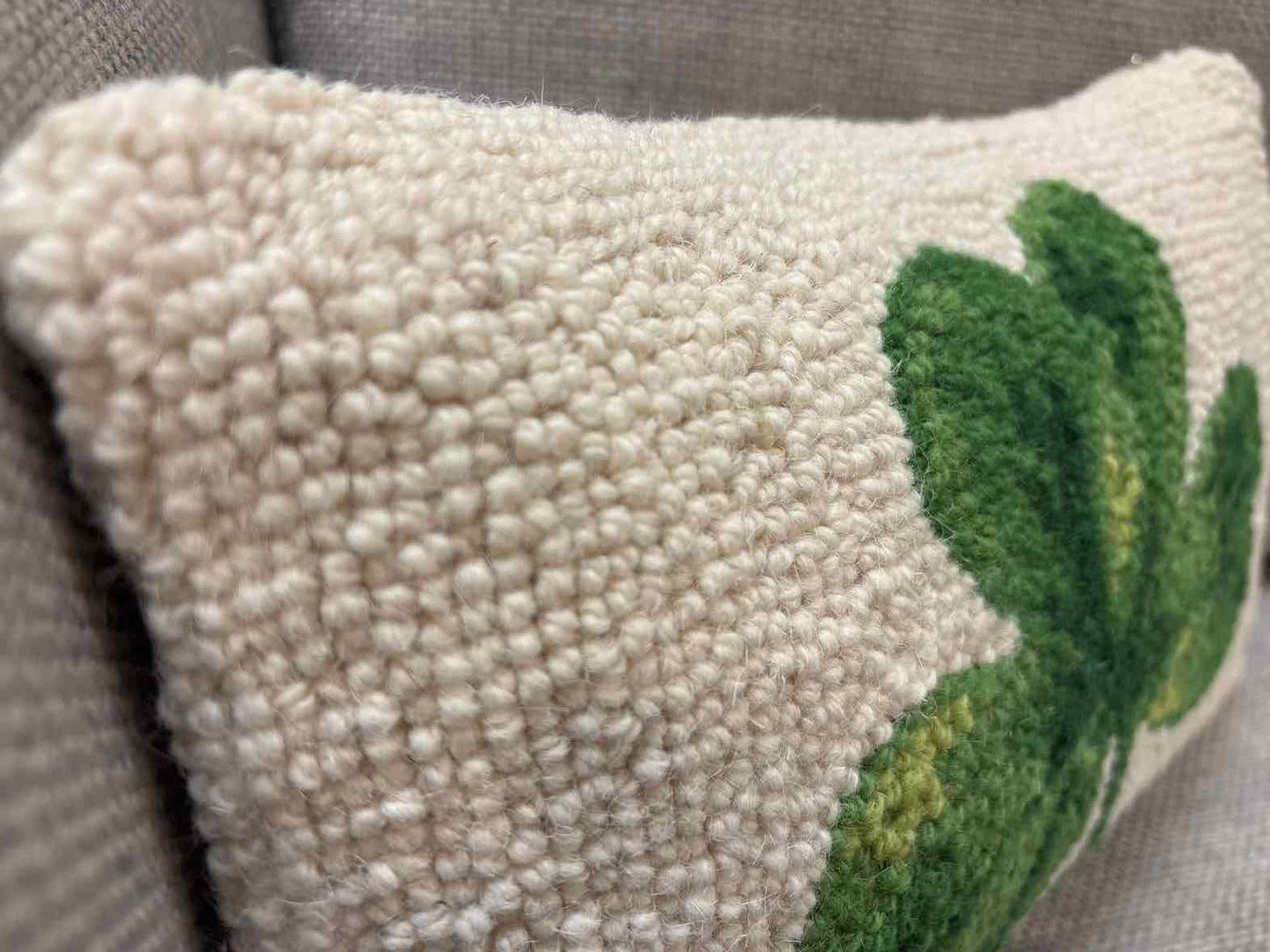 Shamrock Hooked Wool Pillow