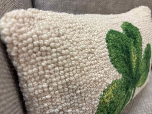 Shamrock Hooked Wool Pillow