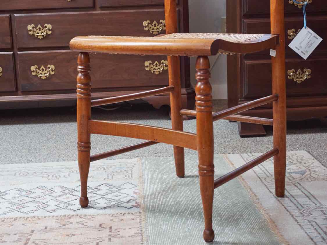 Pair of Caned Seat Side Chairs