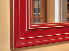 Barn Red with Rubbed Through Finish Mirror
