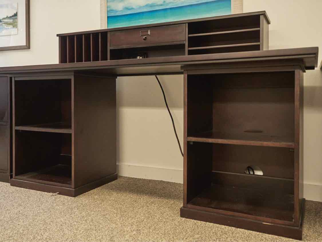 Pottery Barn 'Bedford'  Desk with Cubby Hutch in Espresso Finish