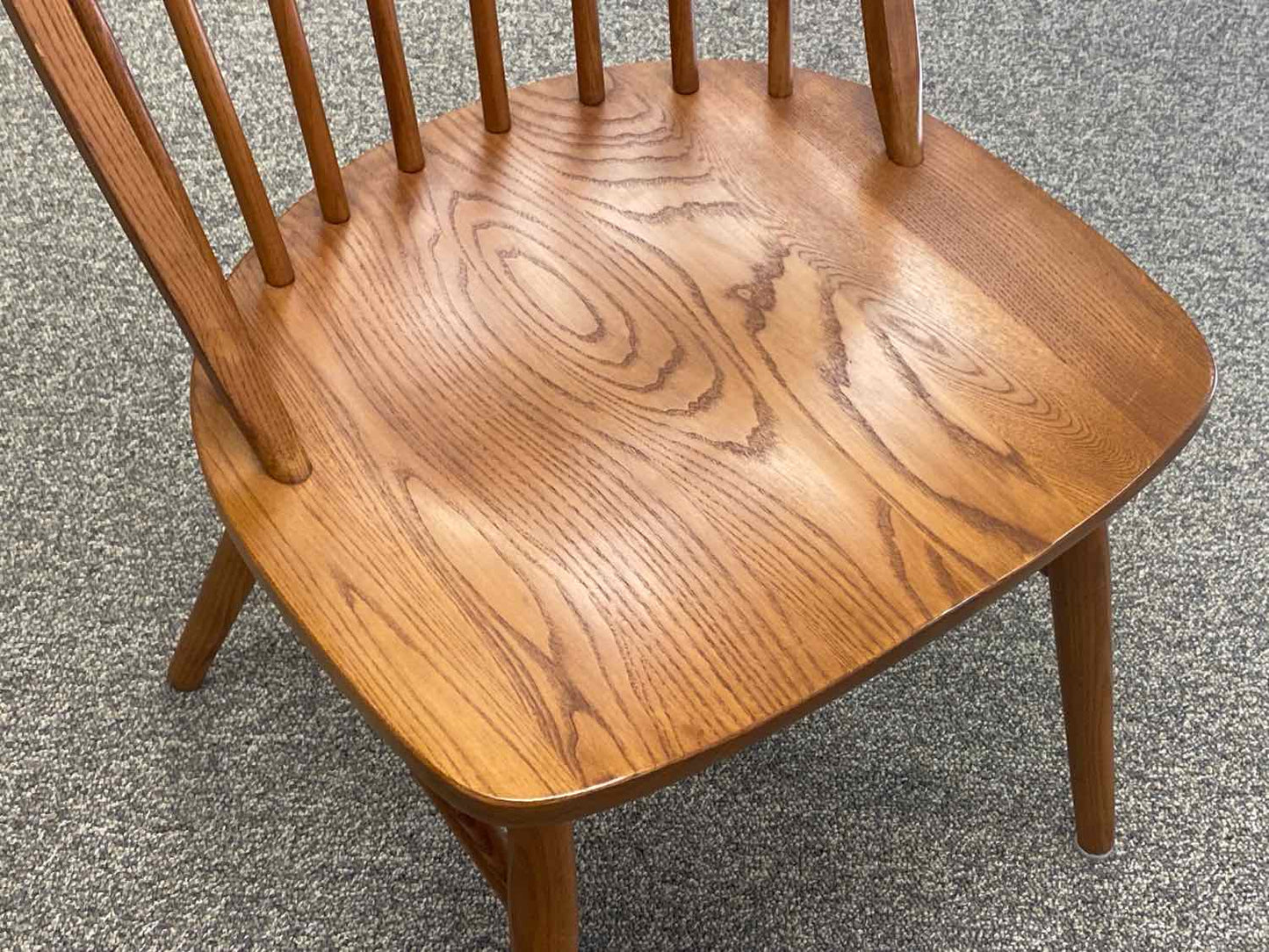 Set of 6 Nichols & Stone 'Claud Bunyard' Windsor Oak Dining Chairs