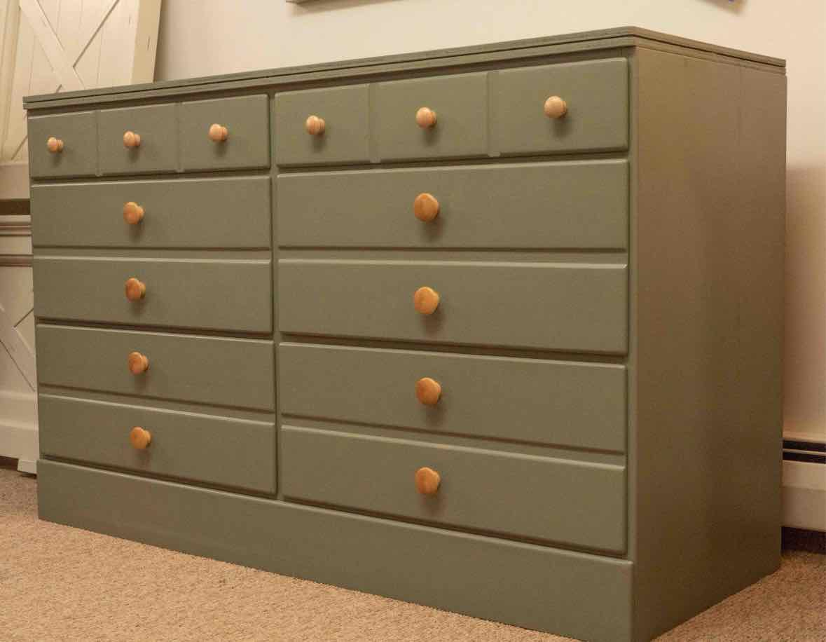 Eucalyptus Green Finish 6 Drawer Dresser