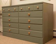 Eucalyptus Green Finish 6 Drawer Dresser
