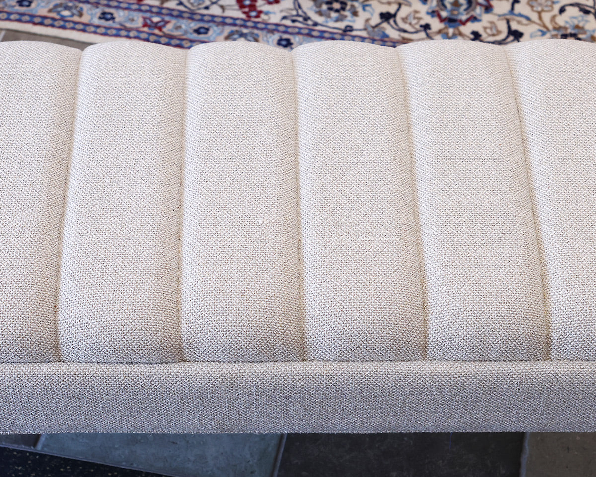 Channel Stitch Rectangular  Bench Ottoman