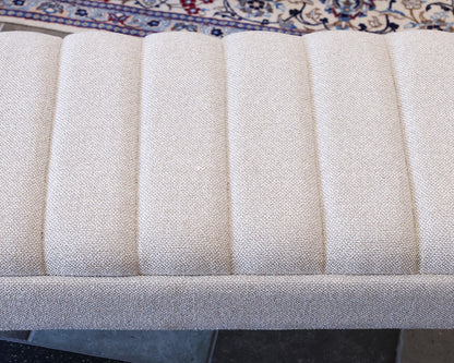 Channel Stitch Rectangular  Bench Ottoman