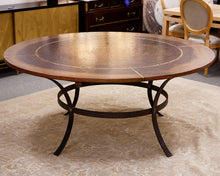 Round Hammered Cooper Dining Table