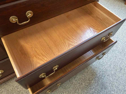 Solid Cherry 9 Drawer Triple Dresser