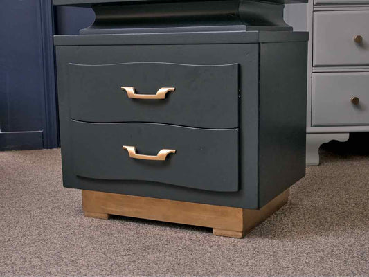 Solid Mahogany Nightstand Finished in 'Night Watch'