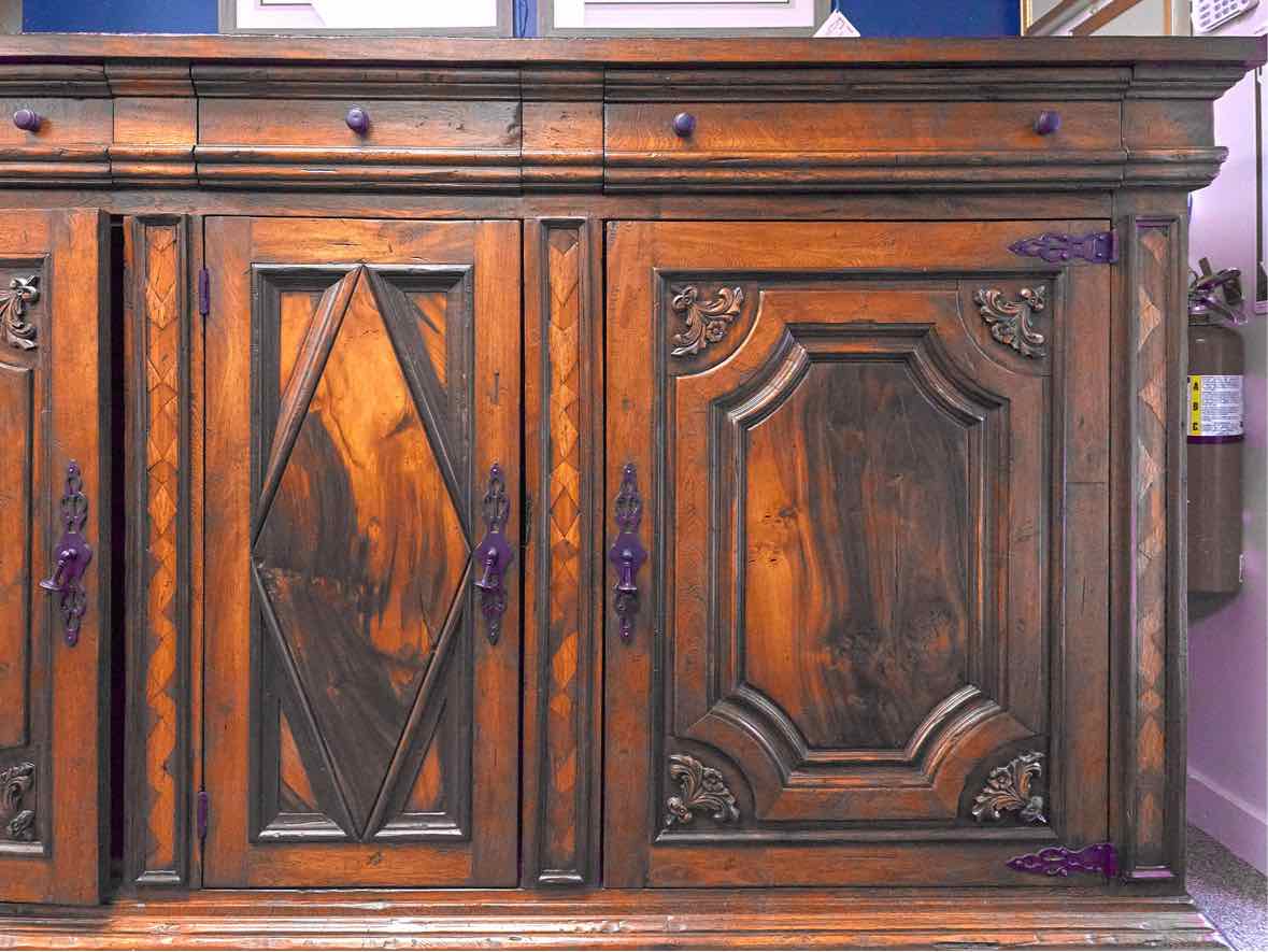 French Provincial Style Wood Credenza