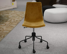 Mustard Velvet Upholstered Desk Chair