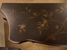 Stein World Single Drawer Console in Black with Painted Floral Motif