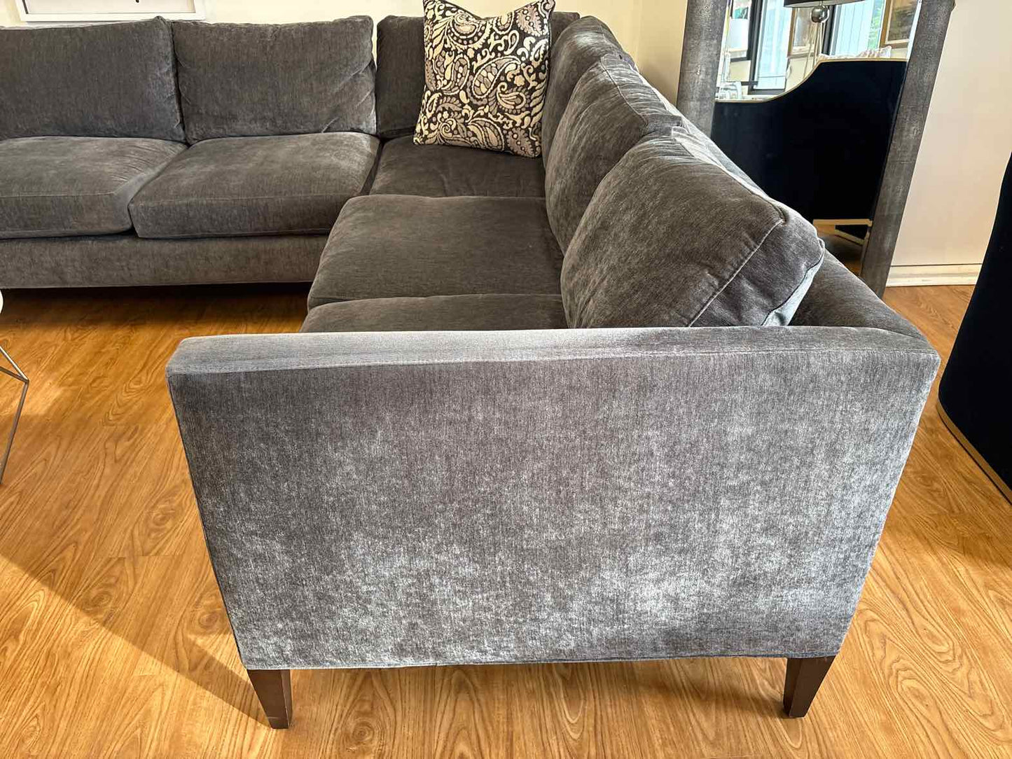 Circle Furniture 2-Piece Sectional in Deep Grey