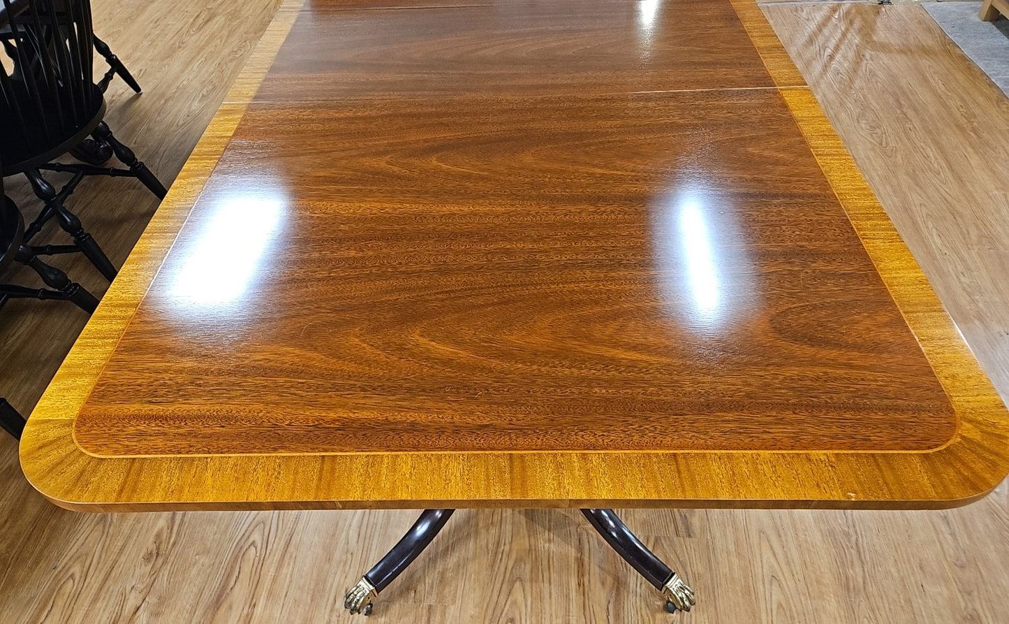 Baker Inlaid Mahogany Dining Table