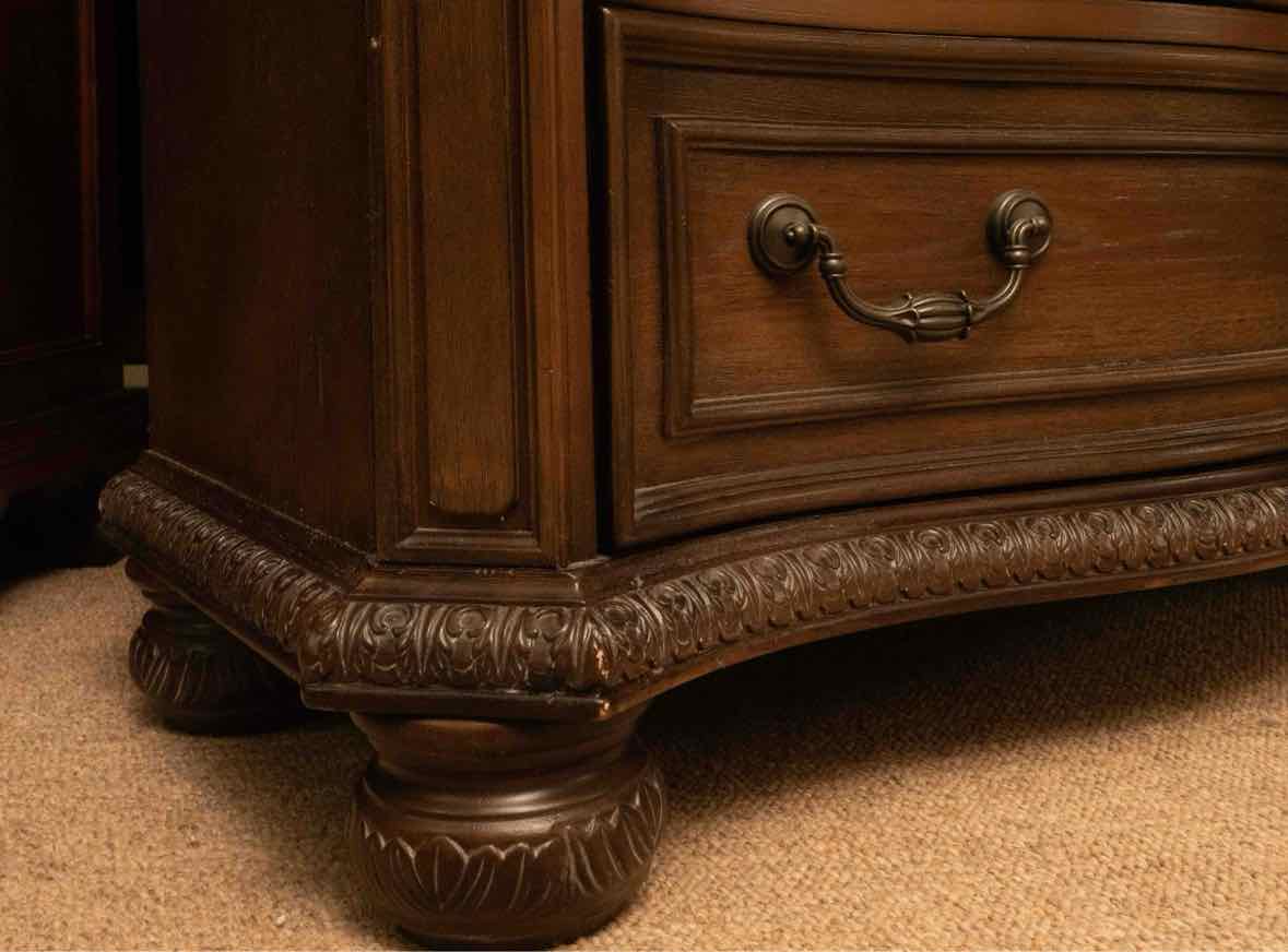 Espesso Finish 5 Drawer 1 Secret Drawer&  Flip Top Mirror Chest