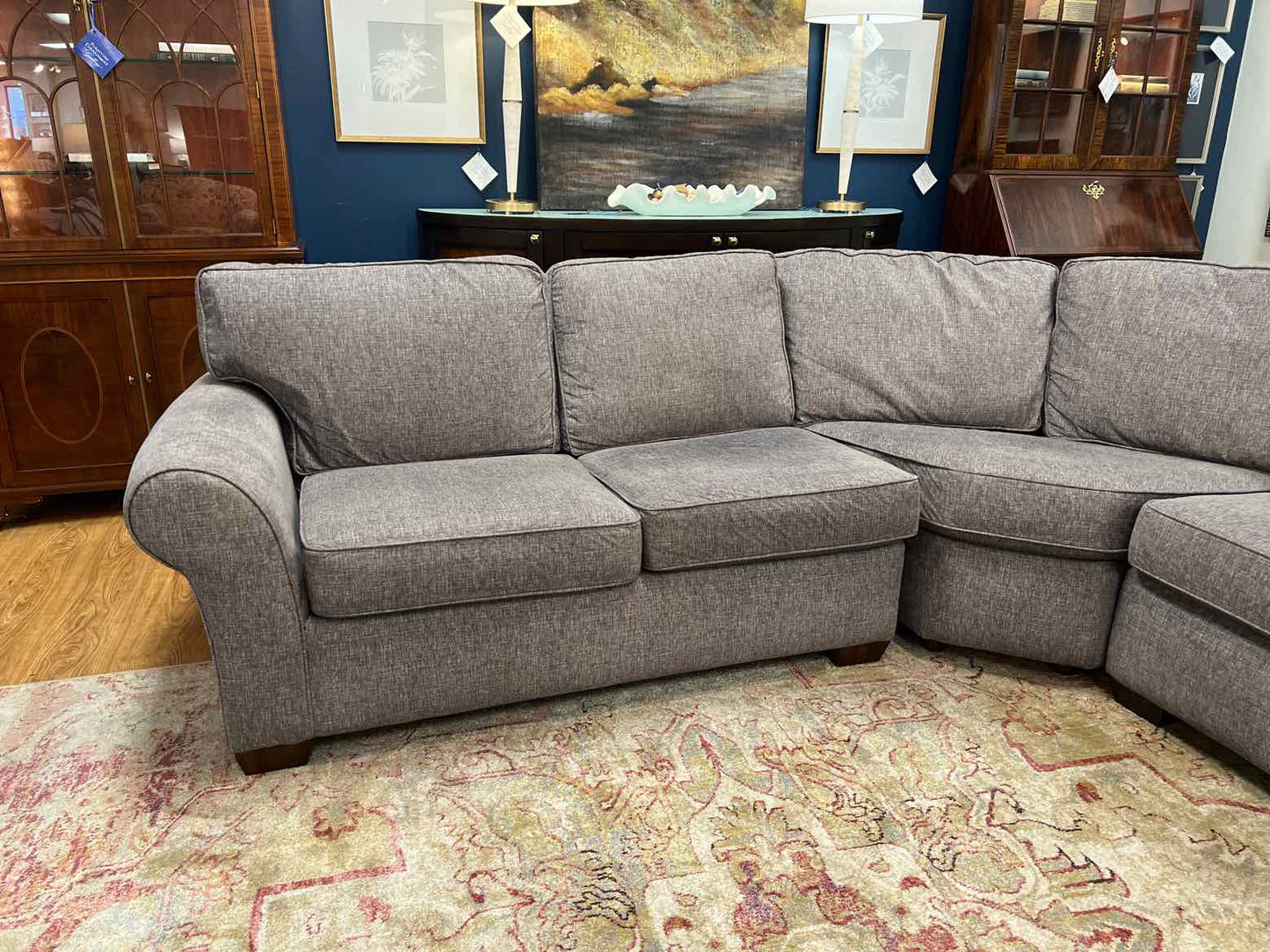 Flexsteel Curved Grey Sectional