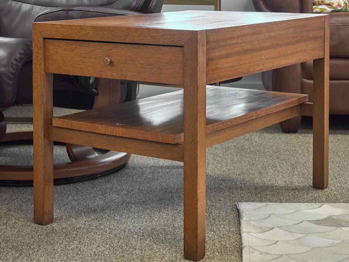 Brown Saltman Mid Century Modern Bleached Mahogany Side Table