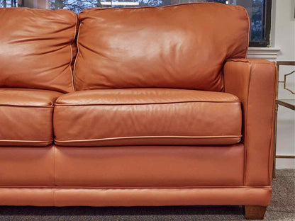 La-Z-Boy Kennedy Full-Size Sleep Sofa in Cognac Leather