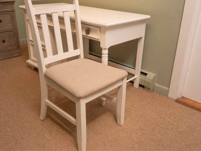 Stanley 'Young America' White  Desk with 4 Drawers & Side Chair