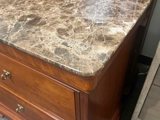 Stickley Marble Top Nightstand