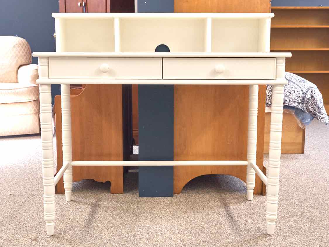 Pottery Barn White Student Desk W/ Hutch