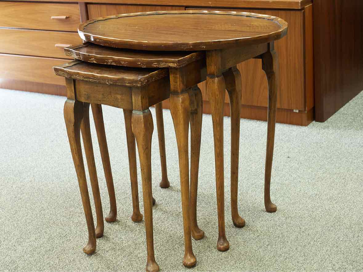 Set of 3 Bevan Funnell Nesting Side Tables in Walnut