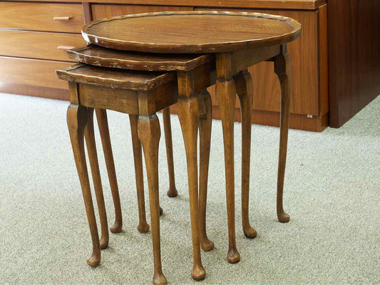 Set of 3 Bevan Funnell Nesting Side Tables in Walnut