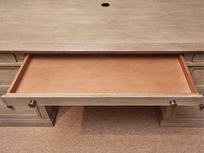 Pottery Barn 'Livingston'  Executive  Desk in Gray Wash Finish