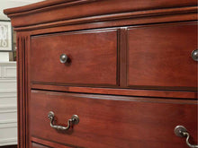 Mahogany Veneer 5 Drawer Chest