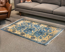 Wool Blue & Brown Area Rug