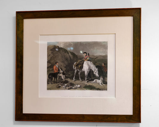 Antique Engraving "A Day's Sport in the Highlands" Wall Decor