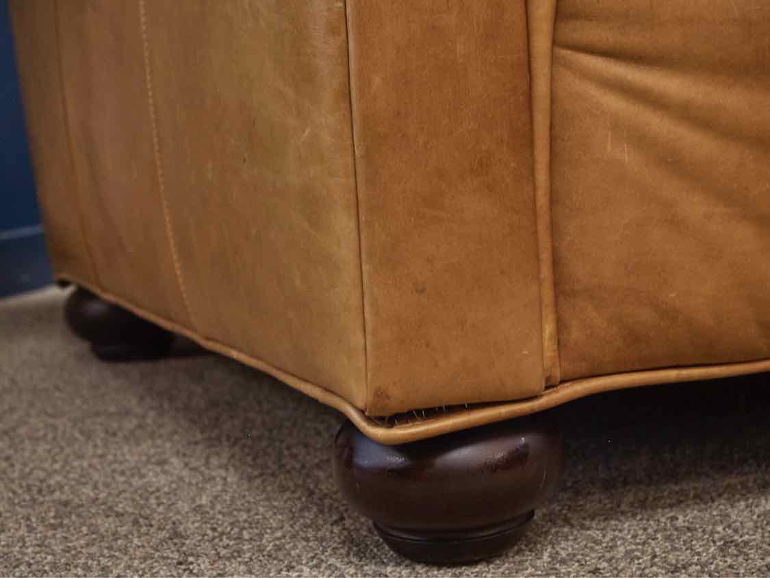 RH Saddle Brown Leather Chair
