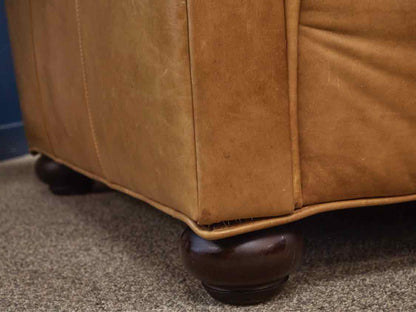RH Saddle Brown Leather Chair