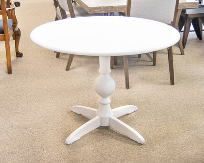 Gat Creek Camilla 42" Round Dining Table in True White Classic Paint Finish