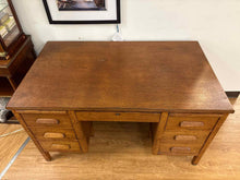 Oak Double Pedestal Desk