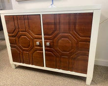 Two Tone White and Espresso Media Chest