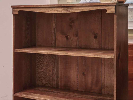 Dark Stained 3 Shelf Bookcase