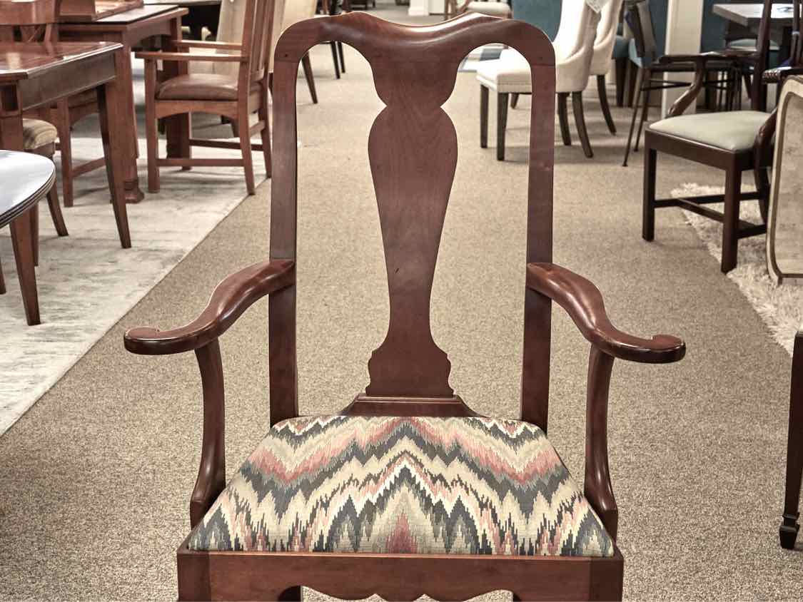 Eldred Wheeler Cherry Double Pedestal Dining Table & Set of Six Chairs