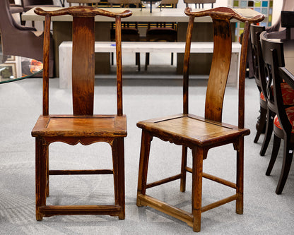 Set of 7 Traditional Chinese Yoke-Back Dining Chairs