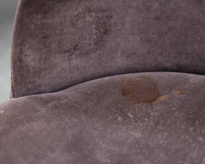 Crate & Barrel Camille Anthracite Velvet Counter Stools