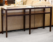 Mahogany Console Table With Glass Top Inserts