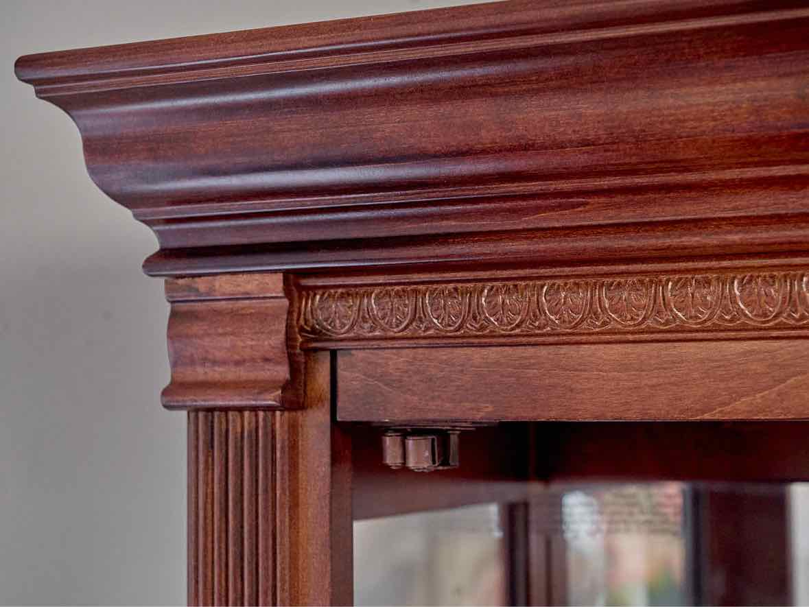 Howard Miller Cherry & Glass Curio Cabinet