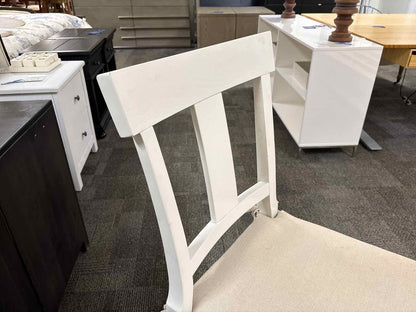 White Slatback Chair w/ Cushion