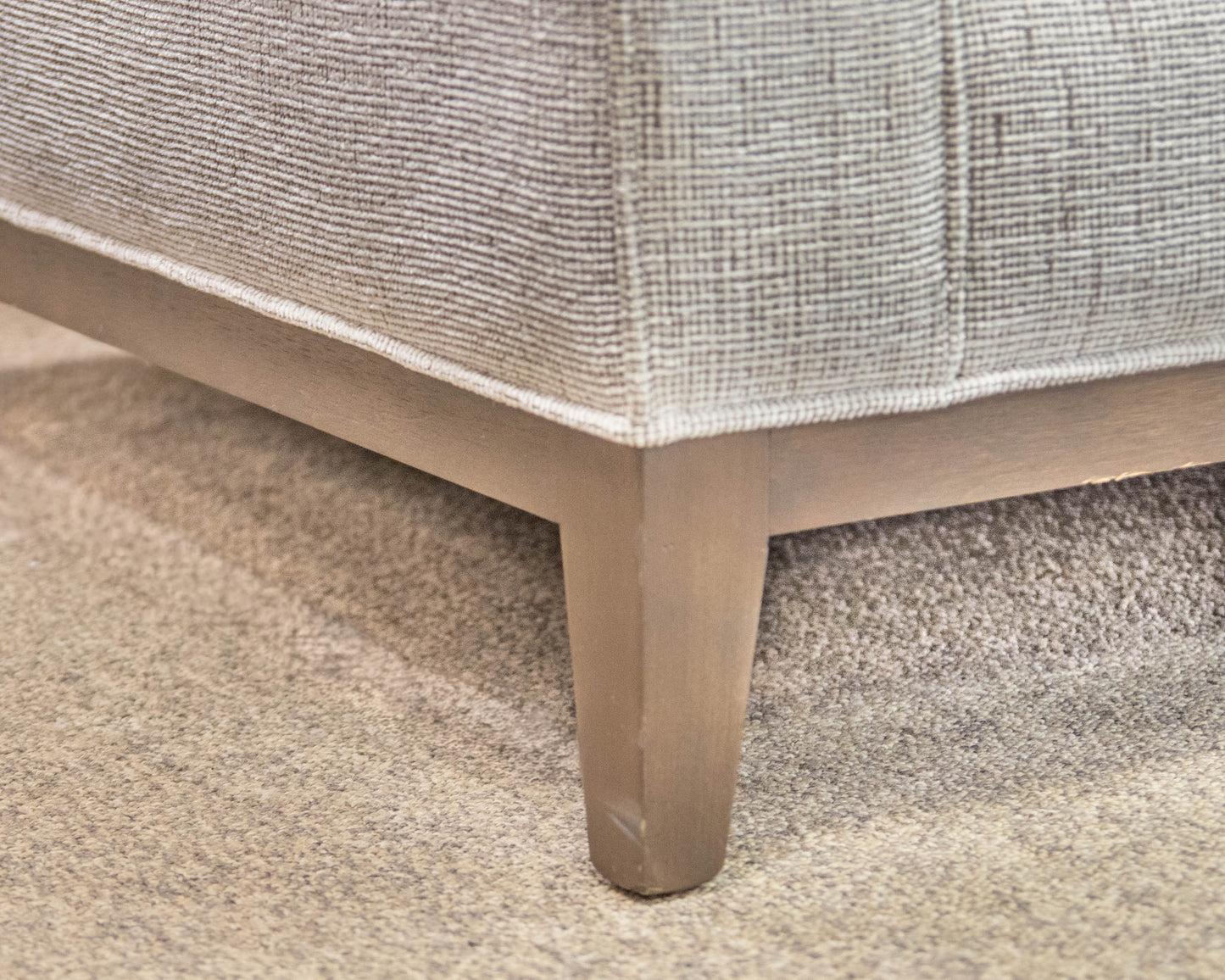 Custom Wood Base Seven Cushion Sectional