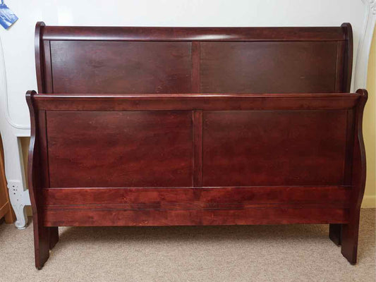 Dark Cherry Queen Sleigh Bed