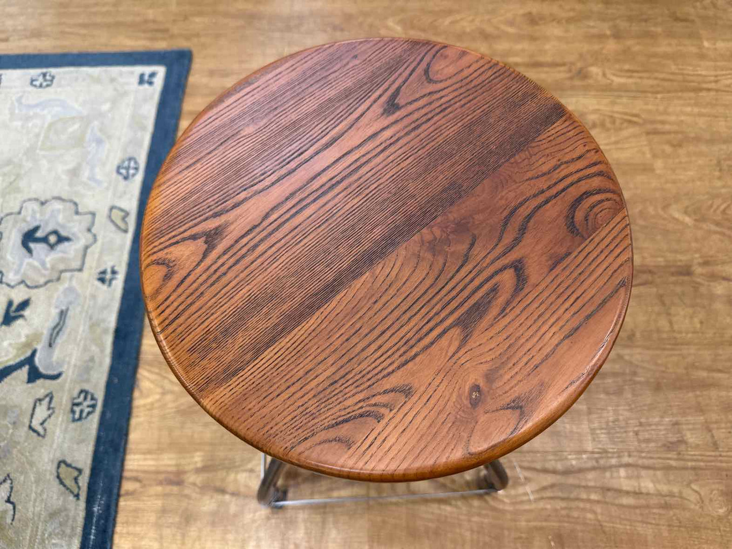 Set Of 3 Industrial Style Adjustable Counter Stools