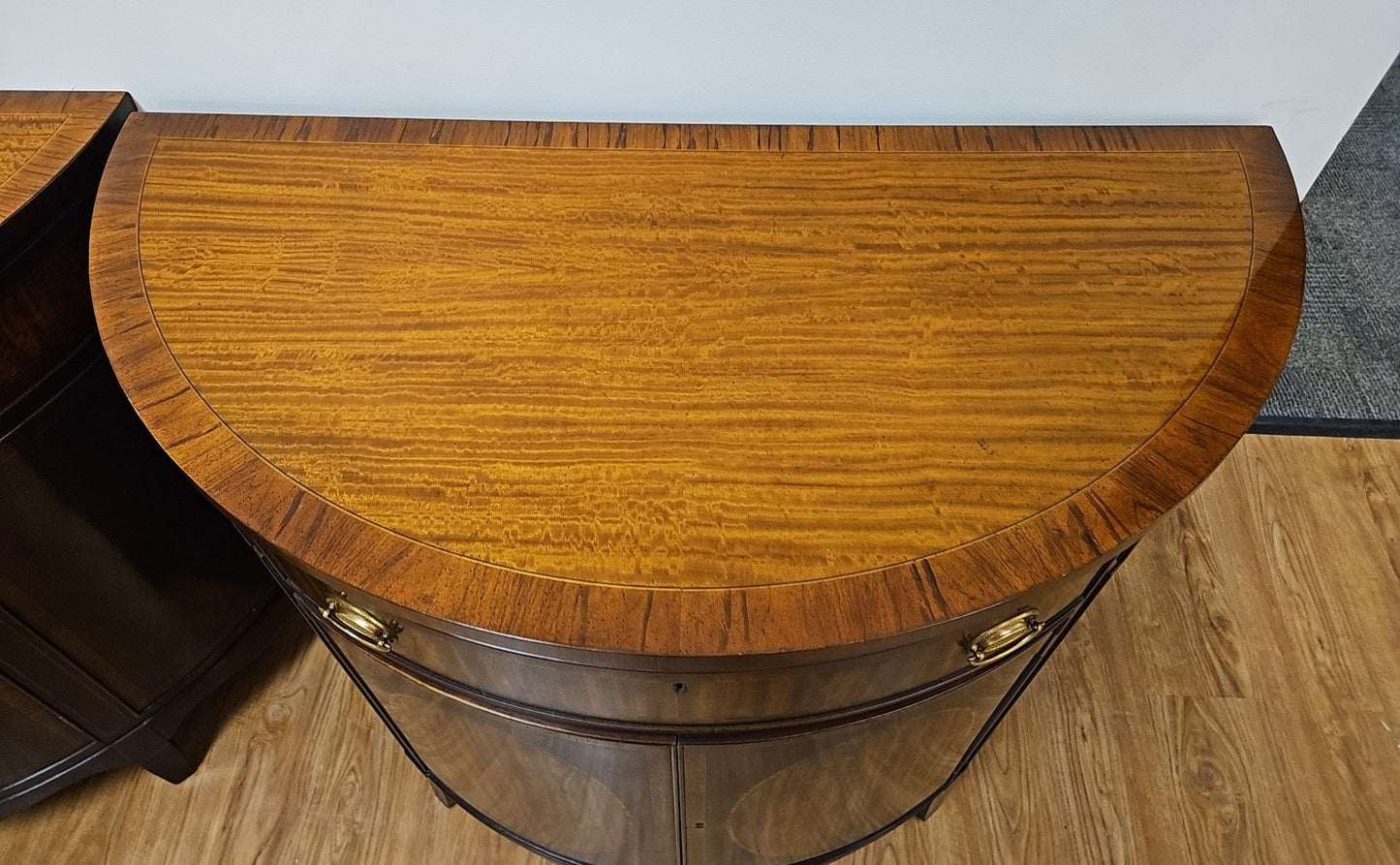 Drexel Inlaid Demilune w/ Key