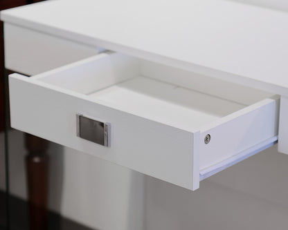 Contemporary White Desk With Acrylic Legs