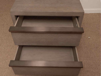 Pair Of RH  Laguna Collection Grey Driftwood Finish  2 Drawer Nightstands