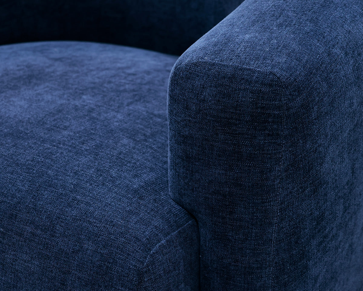 Leggett & Platt Blue Upholstered Swivel Accent Chair